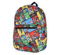Bioworld Super Mario Rucksack mit mehreren Charakteren, Videospiel, Schule, Laptop, Reiserucksack, 43,2 cm (17 Zoll)