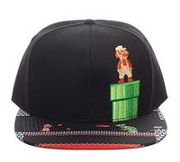 Bioworld Super Mario Videospiel 8-Bit Schwarz Snapback Hut für Herren