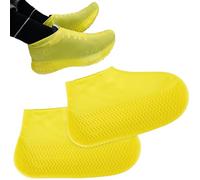 biped 1 Paar Schuhüberzieher wasserdicht - Silikon Überzieher für viele Schuhe - Rutschsichere Überschuhe gegen Regen und Matsch z2924(yellow,S=26-32)