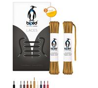 biped LACES 2 Paar gewachste Schnürsenkel rund - aus Baumwolle ø 3 mm - reißfeste - Premium Schuhbänder für Lederschuhe, Boots, Freizeit- und Arbeitsschuhe z2915(#46 camel,90 cm)