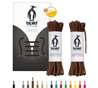 biped LACES 2 Paar runde Schnürsenkel aus Baumwolle ø 2 mm dünn - Premium Rundsenkel für Lederschuhe und Stiefel - reißfest und waschbar - made in EU z2900(braun,60 cm)