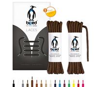 biped LACES 2 Paar runde Schnürsenkel aus Baumwolle ø 3,5 mm - reißfeste Qualitäts- Schuhbänder für Lederschuhe, Stiefel, Sneaker - für Freizeit und Sportschuhe - made in EU z2901(braun,45 cm)