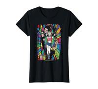 Birds of Prey Harley Quinn Color Corridor T-Shirt, Damen, Schwarz, XXL