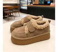 Birk-enstock Damen Plüsch Warme Schneestiefel Damen 2025 Neue Winter-Loafer Damen Birk-enstock Große Baumwollschuhe Damenversion Neuer Schnee Große Gr