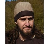 Birka Kappe mit Fischgrätmuster, braun