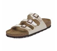 Birkenstock 1029818 Damen Tieffußbett Pantolette Florida Graceful Pearl White Beige 38