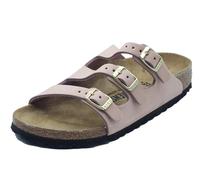 Birkenstock 1031813 Florida Fresh Soft Pink Sandale mit Dreifachschnalle Leder Rosa, Pink, 39 EU