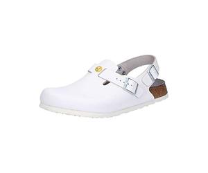Birkenstock 61410-48-normales Fußbett Zapatilla Tokio antiestática, de piel Natural, Color Blanco, Talla Plantilla normal, 48 EU