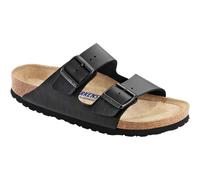 BIRKENSTOCK Arizona - Slipper - Birko-Flor - Schwarz - Weichbettung - Schmal - Größe 36