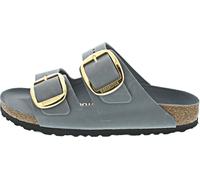 Birkenstock Arizona Big Buckle Leoi Narrow Pantoletten Für Damen 1032071-11984 Blau;Grau 39