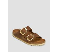 Birkenstock Arizona Big Buckle Fl Narrow Pantoletten Für Damen 1011073-cognac Braun 39