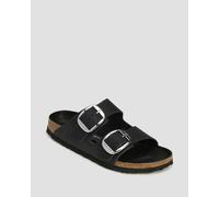 Birkenstock Arizona Big Buckle Fl Narrow Pantoletten Für Damen 1011075-black Schwarz 37