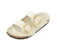 BIRKENSTOCK Arizona Big Buckle Leather 37/Shine-Ecru-N