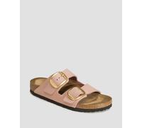 Birkenstock Arizona Big Buckle Nubuck Leather Narrow Pantoletten Für Damen In Pink 1026583-sp Pink 42