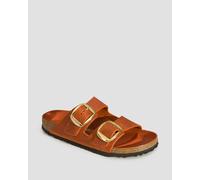 Birkenstock Arizona Big Buckle Oiled Leather Narrow Pantoletten Für Damen In Orange 1026661-bo Orange 38