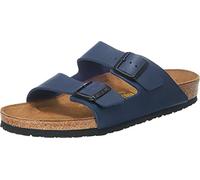 Birkenstock Arizona Damen Herren Pantolette Birko-Flor 39, Normal, Blue