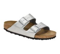 Birkenstock Damen Arizona Silver, Birko Flor FLIP Flops, Silber, 35 EU