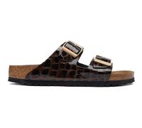 Birkenstock Arizona aus glänzendem Leder, Aufdruck Kokosnuss, braun, 1032864, Animal Black 37, Schwarz , 37 EU
