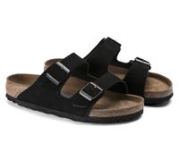 Birkenstock, ARIZONA BS SUEDE, Hausschuhe Sandalen Mode Leder Unisex, Schwarz , 45 EU Stretta