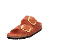 Birkenstock Arizona Big Buckle Oiled Leather Narrow Pantoletten Für Damen In Orange 1026661-bo Orange 36
