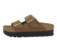 Birkenstock Arizona Flex Flache Sandalen für Damen, Leder, braun, 38 EU