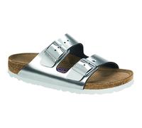 BIRKENSTOCK Pantoffeln Arizona Soft Footbed in Silbern 41