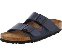 BIRKENSTOCK Arizona Leder-Sandalen unisex, Blau (Blau geöltes Leder), 7-7.5 Narrow Women/5-5.5 Narrow Men