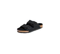 BIRKENSTOCK Arizona Leder-Sandalen unisex, Schwarz (schwarz / schwarz), 40/41 EU