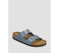 Birkenstock Arizona Lenb Narrow Pantoletten Für Damen In Blau 1030390-stone-blue Blau 38