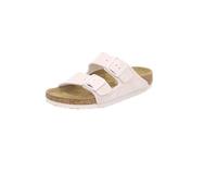 Birkenstock Arizona Suede Leather Pantoletten Für Damen In Beige 1026842-aw Beige;Weiß 40