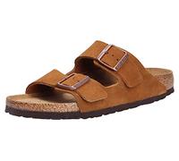BIRKENSTOCK Arizona Mink Weichbettung Veloursleder, Braun, 44 EU Schmal