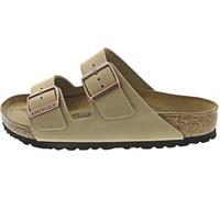 Birkenstock Leder-Pantoletten "Arizona" in Hellbraun - Weite N - Größe 40 | Herren Hausschuhe