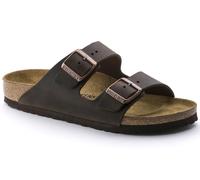 Birkenstock Arizona Damen Herren Pantolette Nubukleder geölt 41, Schmal, Habana