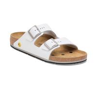 Birkenstock Arizona Pro ESD Herren und Damen Sandalen mit ergonomischen Fußbett - Rutschfeste Laufsohle und verstellbare Schnallen - Antistatisch - Weiß - Schmal 46