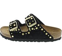 Birkenstock Arizona Rivet schmal Damen Sandalen rein schwarz - 39