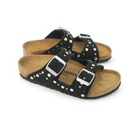 Birkenstock Arizona Rivet Border Kids Soft Birki 1031646 34/35 Schwarze Mädchenpantoffeln mit Schnallen und Nieten 34