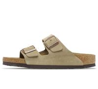 Birkenstock Classic Unisex Arizona Leder Pantoletten, Grau (Taupe), 44 EU