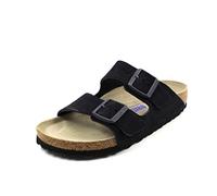 BIRKENSTOCK Arizona SFB Vl Schmal Blau - Komfortable Veloursleder Zweiriemen Sandale, Größe EU 43 - Farbe Midnight