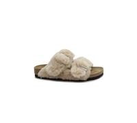 Birkenstock Arizona Shearling 1030275 Nietenlogo-Abdeckung Obermaterial Sandburg-Damen-Wollpantoffel Schnallen 40