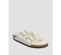 Birkenstock Arizona Shearling Narrow Pelzgefütterte Pantoletten Für Damen 1026193-weis Weiß 36