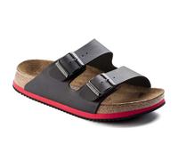 Birkenstock Sandale Arizona Superlauf, Birko-Flor, schwarz/rot, schmal, Größe 47