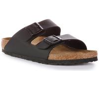 BIRKENSTOCK Arizona - Slipper - Birko-Flor - Schwarz - Weichbettung - Schmal - Größe 35