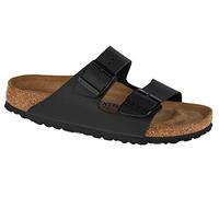 BIRKENSTOCK Arizona - Slipper - Birko-Flor - Schwarz - Weichbettung - Schmal - Größe 36