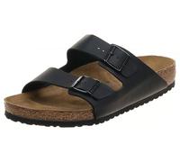 BIRKENSTOCK Arizona - Slipper - Birko-Flor - Schwarz - Weichbettung - Schmal - Größe 42