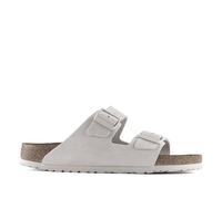 BIRKENSTOCK Arizona SFB Vl Schmal Weiß - Komfortable Veloursleder Zweiriemen Sandale, Größe EU 41 - Farbe Antique White