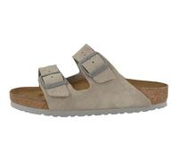BIRKENSTOCK Arizona (Suede Larga) - Sandalo da Donna in Pelle Con doppia Fascia 38/Stone Coin-L