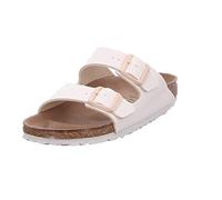 Birkenstock Arizona Vegan Pantolette - schmal - Damen - Canvas Eggshell in Größe 38