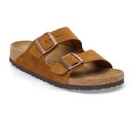 Birkenstock Arizona Veloursleder Schmal Damen Sandalen (Braun 36 Größe, EU)