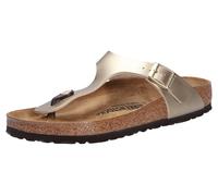 Birkenstock Zehentrenner GIZEH, in Metallic-Optik 43 goldfarben Damen Pantoletten 43 goldfarben