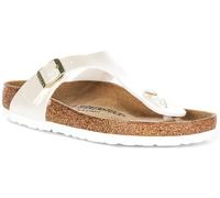 Sandalen Birkenstock Gizeh Weiß Lizard Metallic